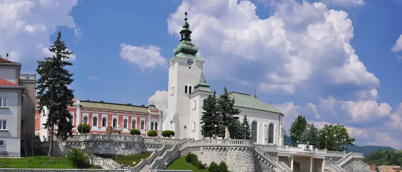 the town square in Ružomberok