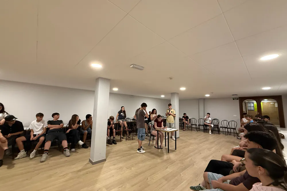 participants taking part in an indoor workshop